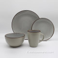 Hot Sale Europe Style Grey Ceramic Dinket